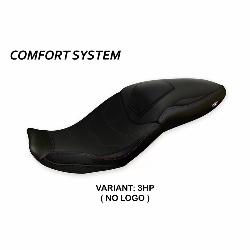 Seat cover BMW S 1000 XR (20-21) Djanet Total Black Comfort System 