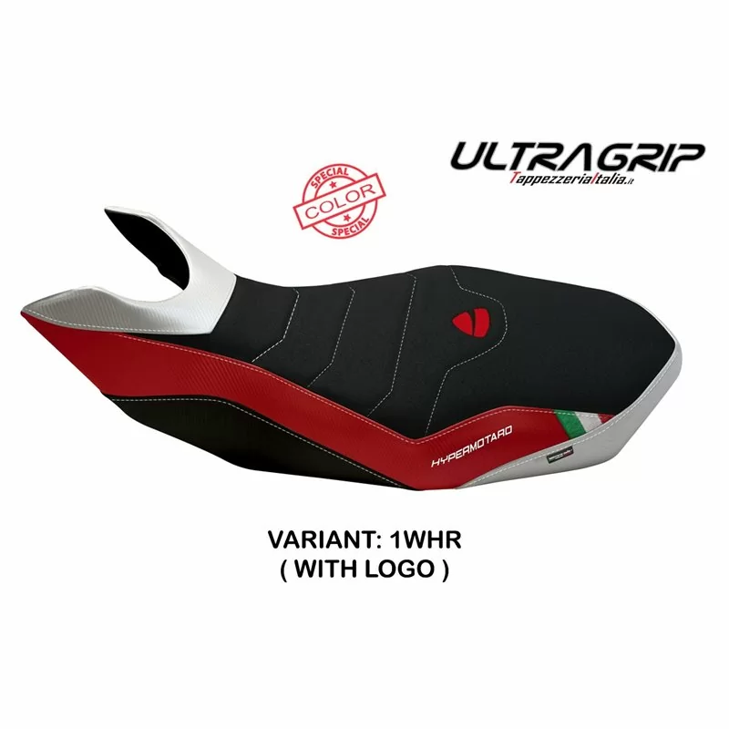 Sitzbezug mit Ducati Hypermotard 796/1100/1100 EVO (07-12) - Ribe Sonderfarbe Ultragrip