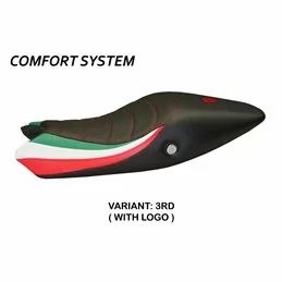 Funda de Asiento con Ducati Monster 1100/1100 EVO (09-13) - Tricolat Total Black sistema de Comfort