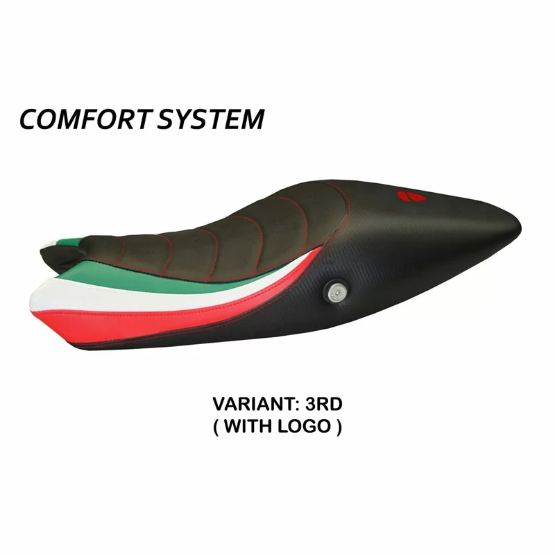 Seat cover Ducati Monster 1100/1100 EVO (09-13) Tricolat Total Black Comfort System 