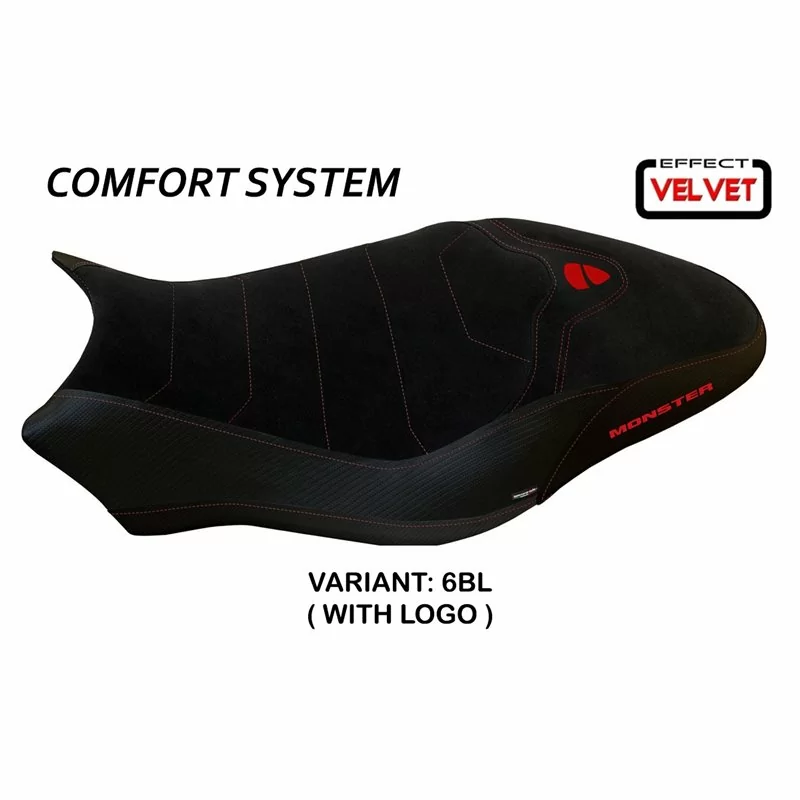 Sitzbezug mit Ducati Monster 821/1200 (17-20) - Ovada 2 Velvet KomfortSystem