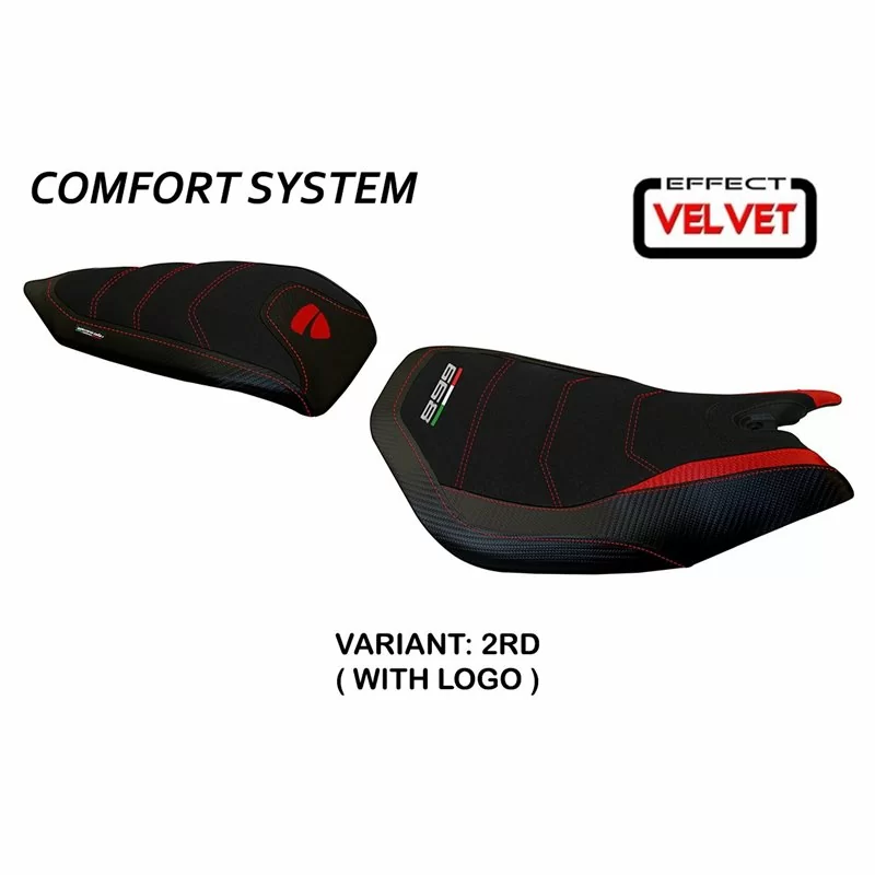 Funda de Asiento con Ducati Panigale 899 (13-15) - con sistema de Comfort de terciopelo Leiden