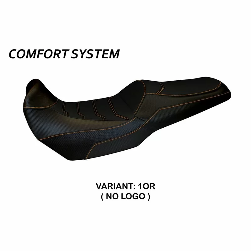 Funda de Asiento con Kawasaki Versys 1000 (11-18) - Lampedusa Total Black sistema de Comfort