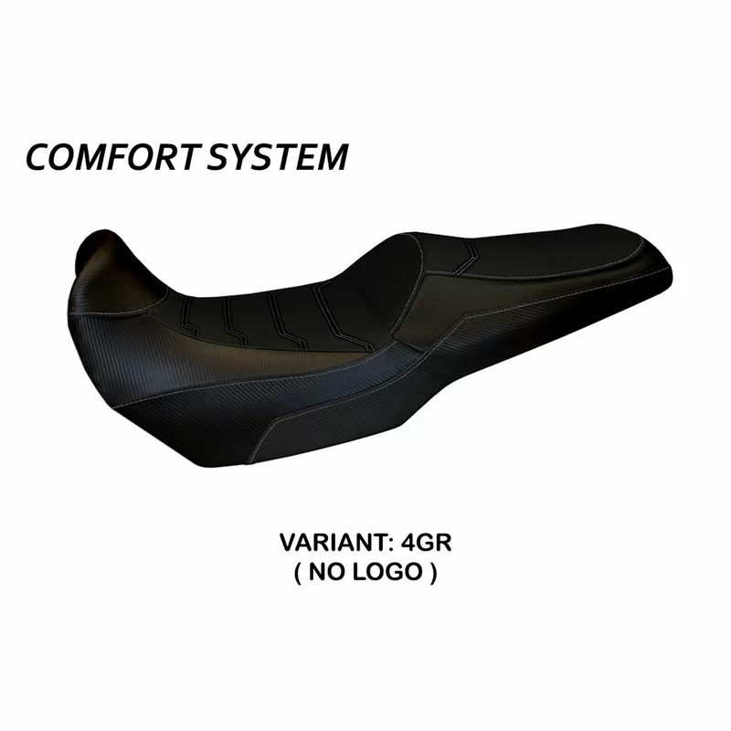 Housse de Selle Kawasaki Versys 1000 (11-18) Lampedusa Total Black Comfort System