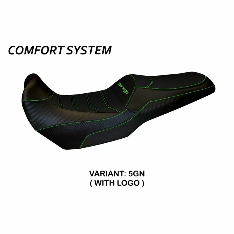 Housse de Selle Kawasaki Versys 1000 (19-21) Malay Total Black Comfort System