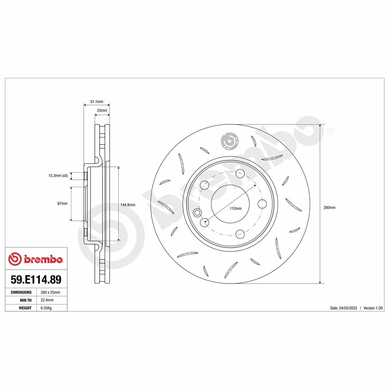 Brembo 59.E114.88 TY3