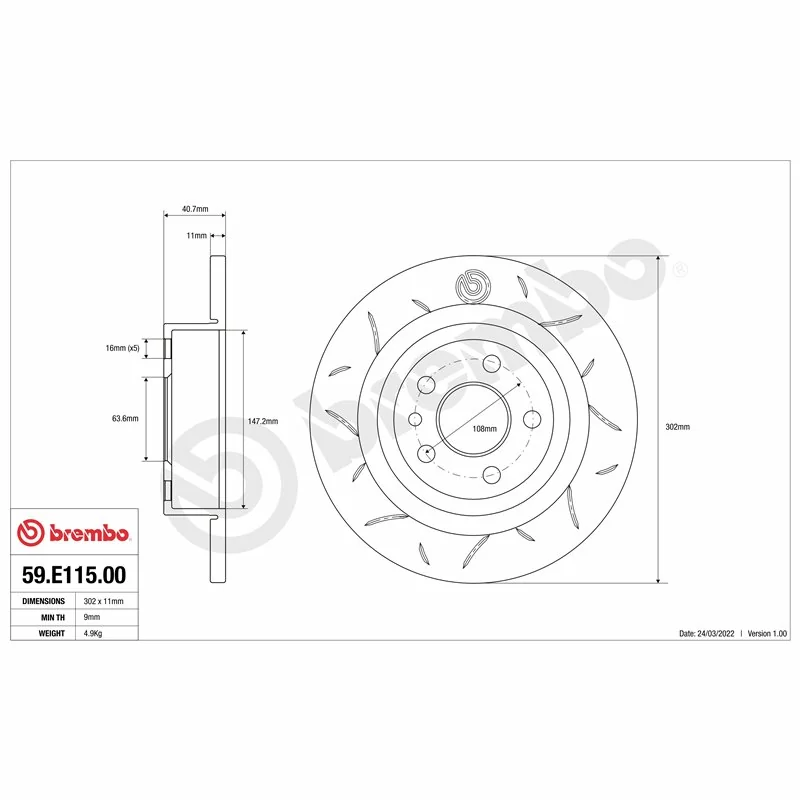 Brembo 59.E114.98 TY3