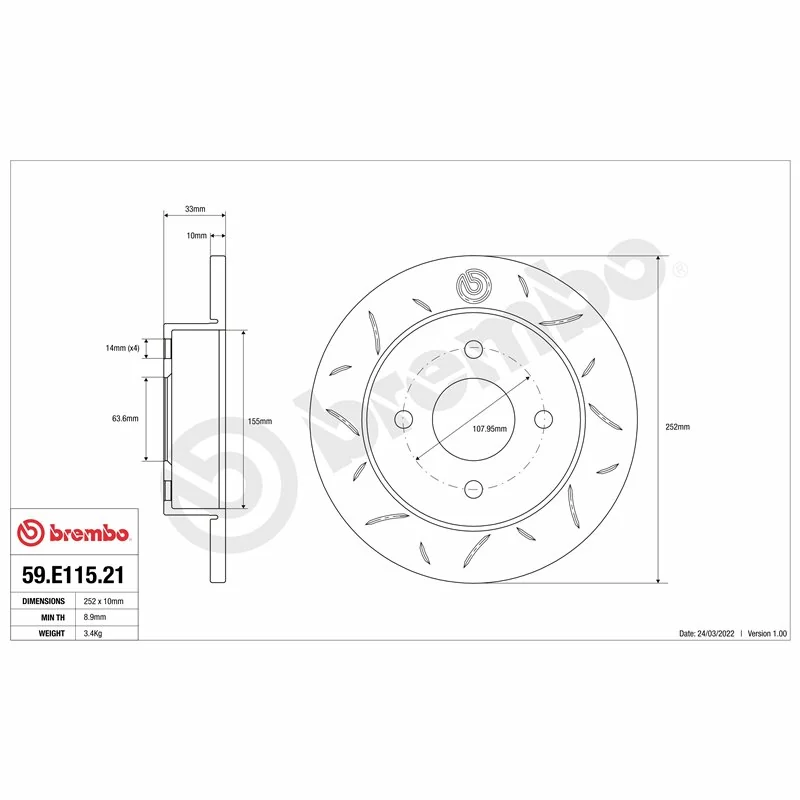 Brembo 59.E115.20 TY3