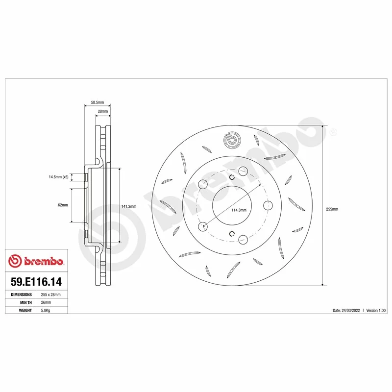 Brembo 59.E116.12 TY3