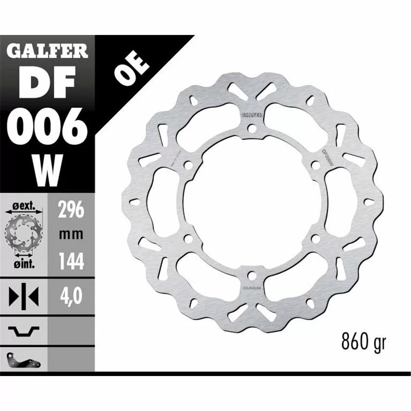 Galfer DF006W Disque De Frein Wave Fixe