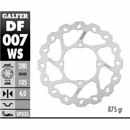 Galfer DF007WS Bremsscheibe Wave Fixiert