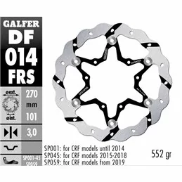 Galfer DF014FRS Disco de Freno Wave Flotante