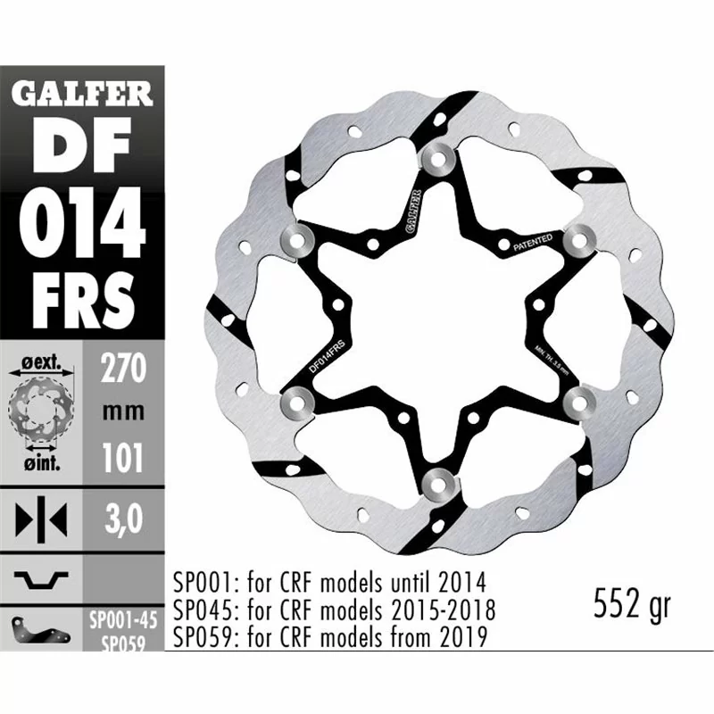 Galfer DF014FRS Bremsscheibe Wave Schwimmend