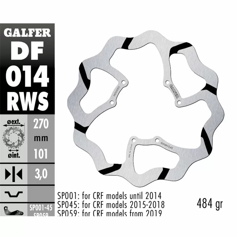 Galfer DF014RWS Disco Freno Wave Fisso