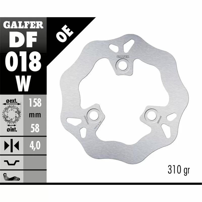 Galfer DF018W Brake Disco Wave Fixed