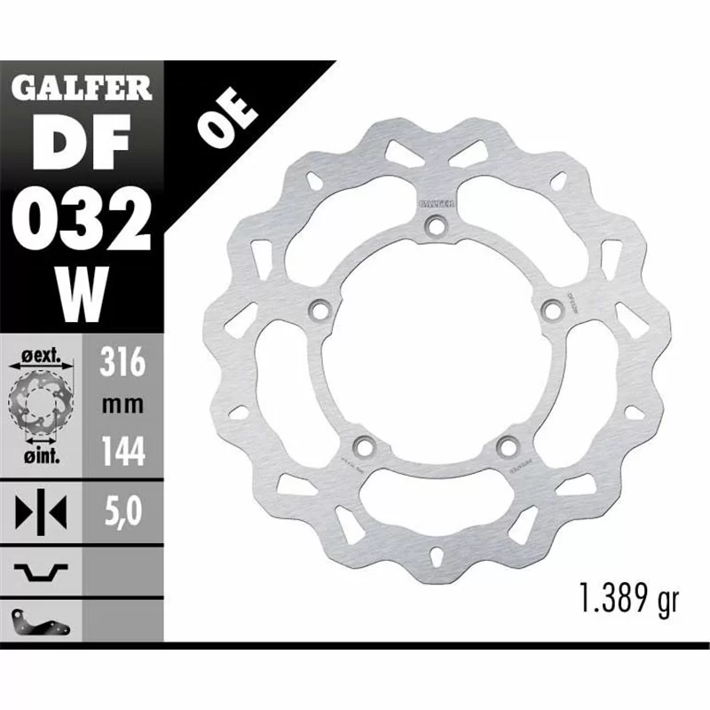 Galfer DF032W Bremsscheibe Wave Fixiert