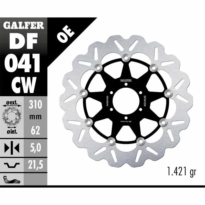 Galfer DF041CW Disque de Frein Wave Flottant