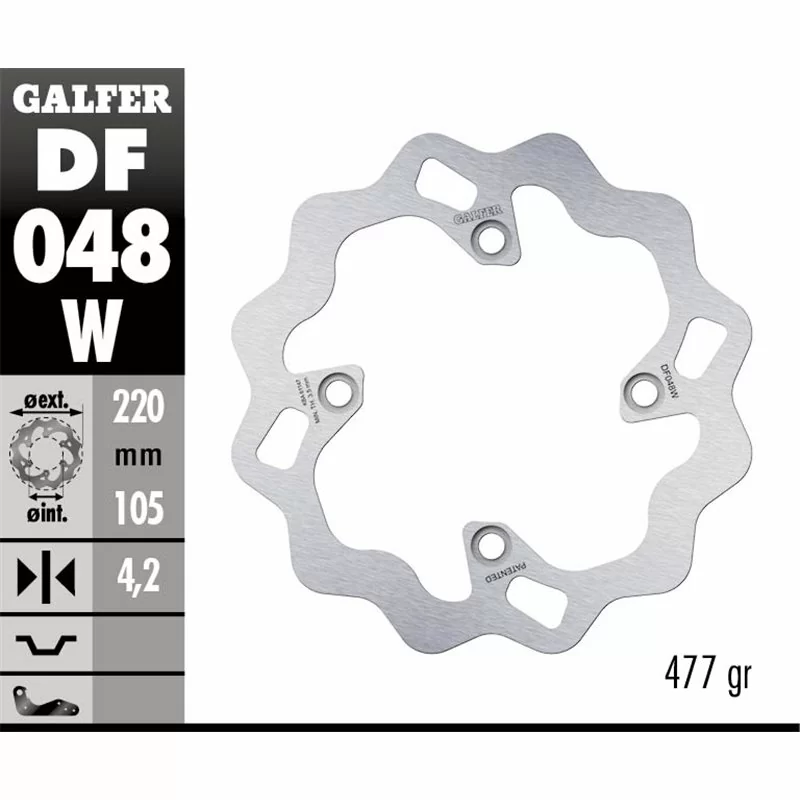 Galfer DF048W Disque De Frein Wave Fixe