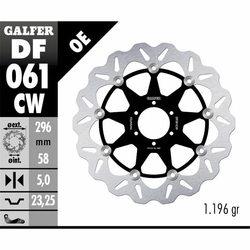 Galfer DF061CW Bremsscheibe Wave Schwimmend