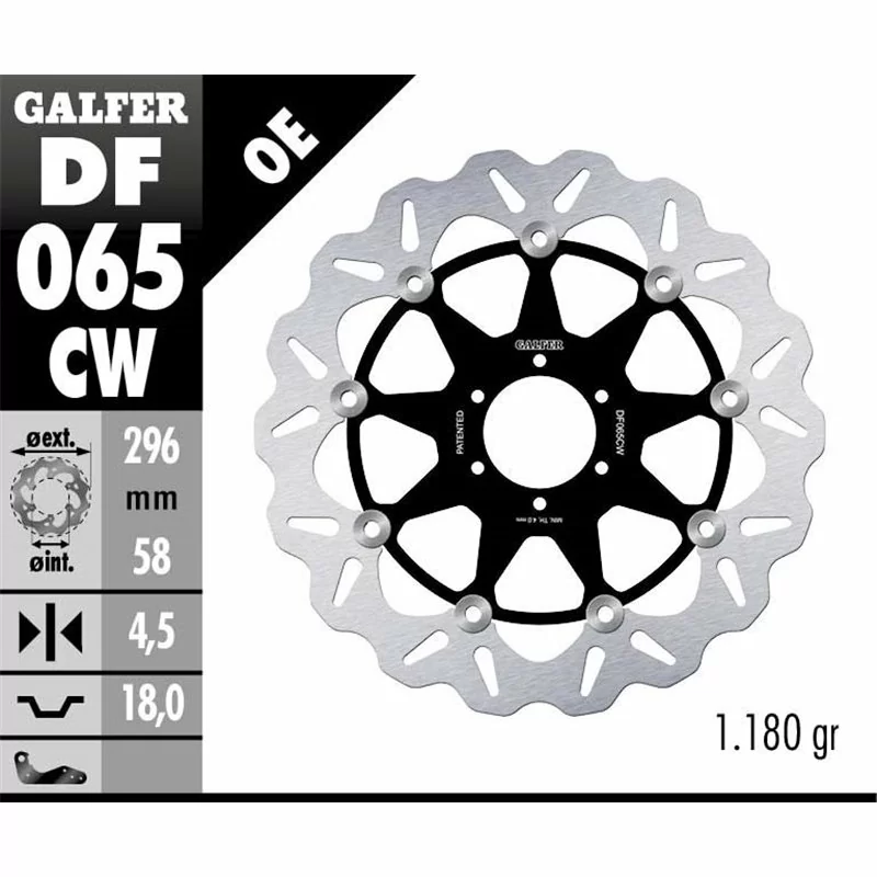 Galfer DF065CW Brake Disc Wave Floating