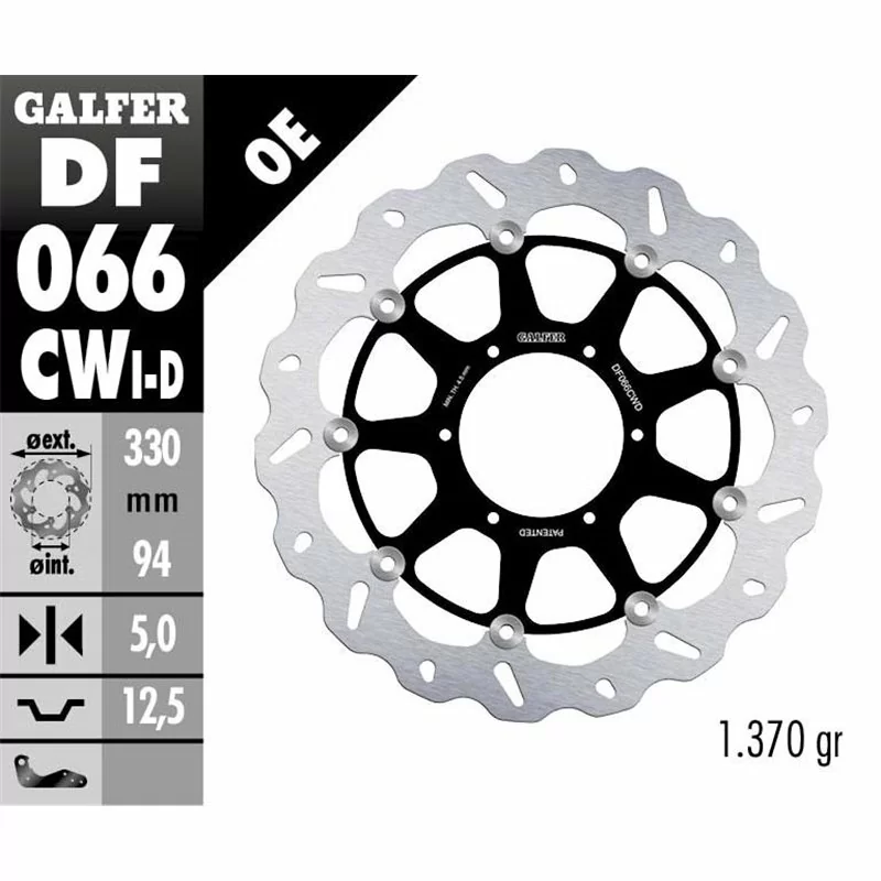 Galfer DF066CWD Disco de Freno Wave Flotante