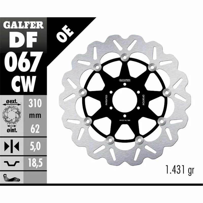 Galfer DF067CW Disco Freno Wave Flottante