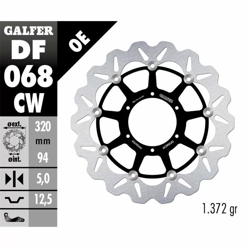 Galfer DF068CW Brake Disc Wave Floating