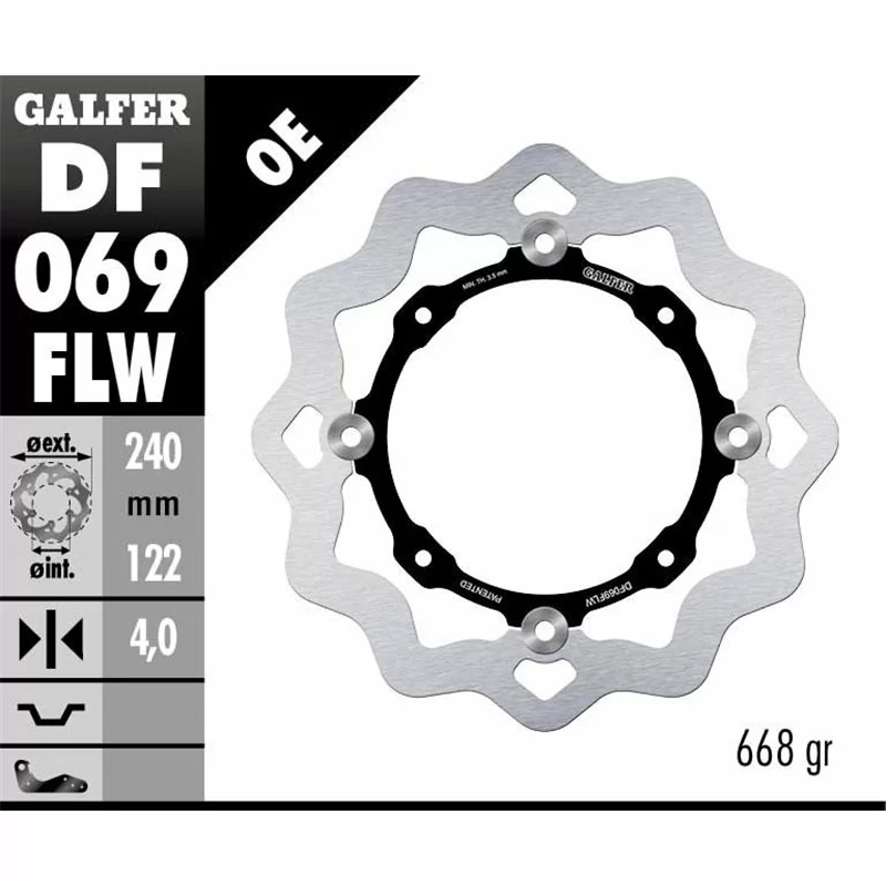 Galfer DF069FLW Bremsscheibe Wave Schwimmend