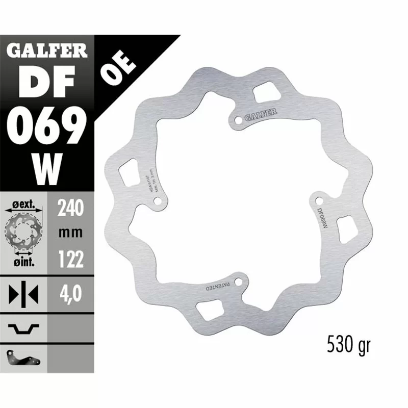 Galfer DF069W Brake Disco Wave Fixed