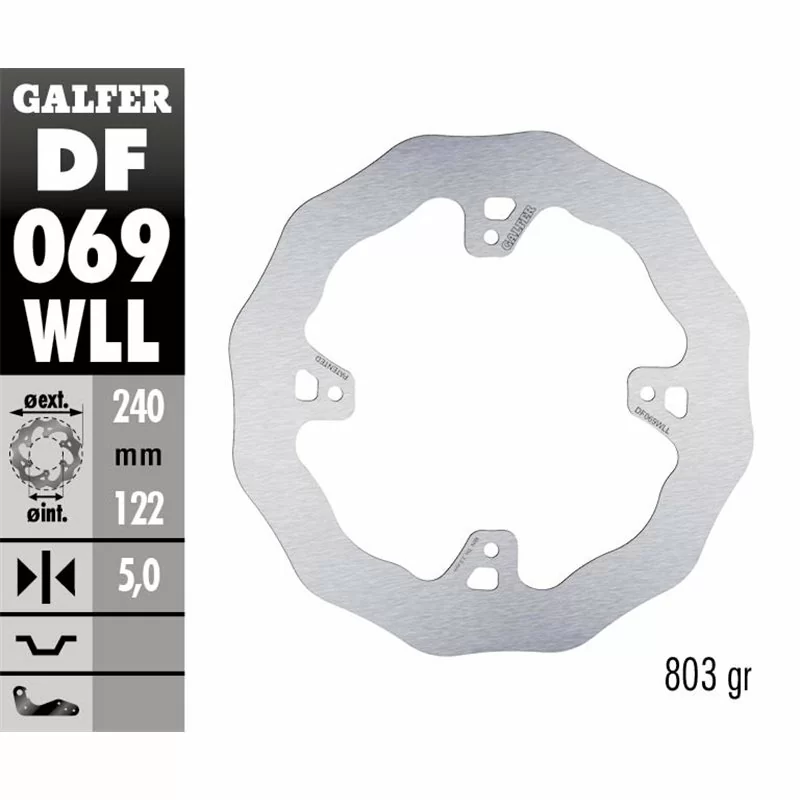 Galfer DF069WLL Brake Disco Wave Fixed