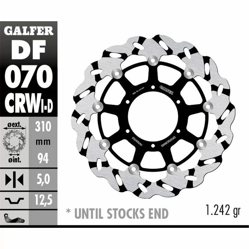 Galfer DF070CRWI Brake Disc Wave Floating