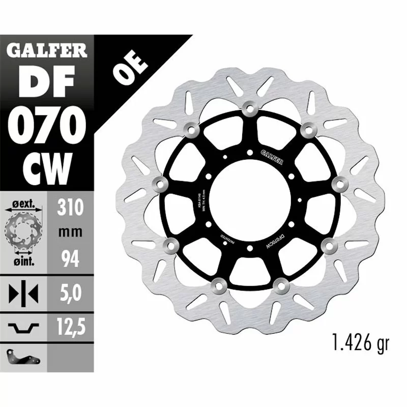 Galfer DF070CW Disque de Frein Wave Flottant