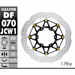 Galfer DF070JCW1G03 Brake Disc Wave Floatech