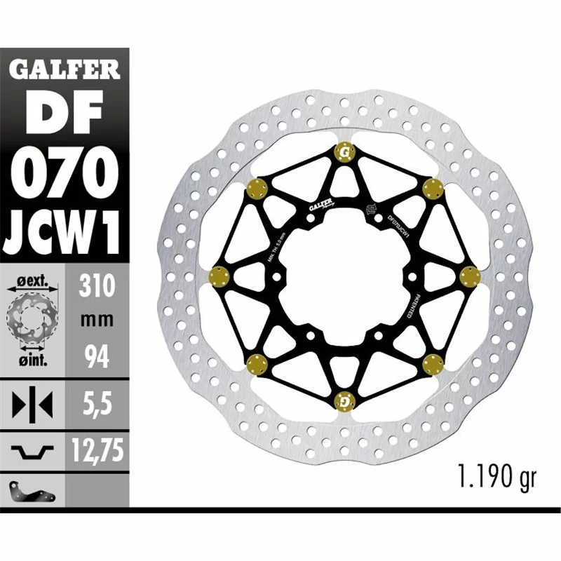 Galfer DF070JCW1G03 Bremsscheibe Wave Floatech