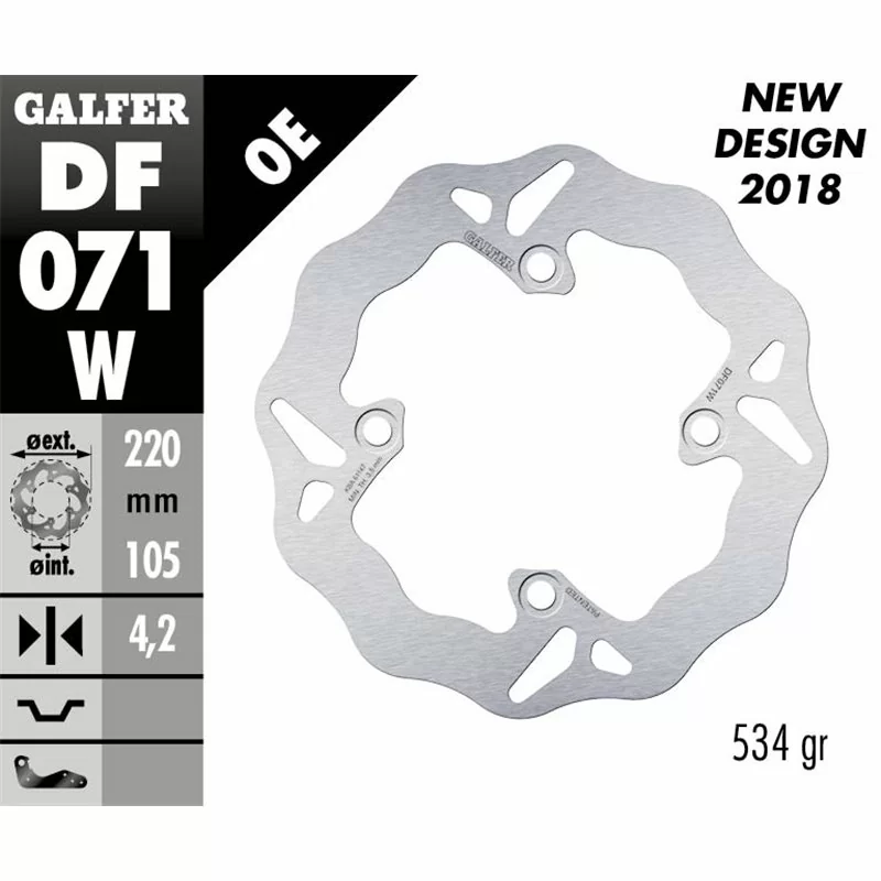 Galfer DF071W Brake Disco Wave Fixed