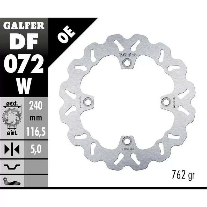 Galfer DF072W Brake Disco Wave Fixed