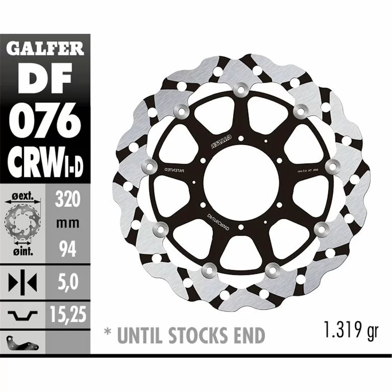 Galfer DF076CRWI Disque de Frein Wave Flottant