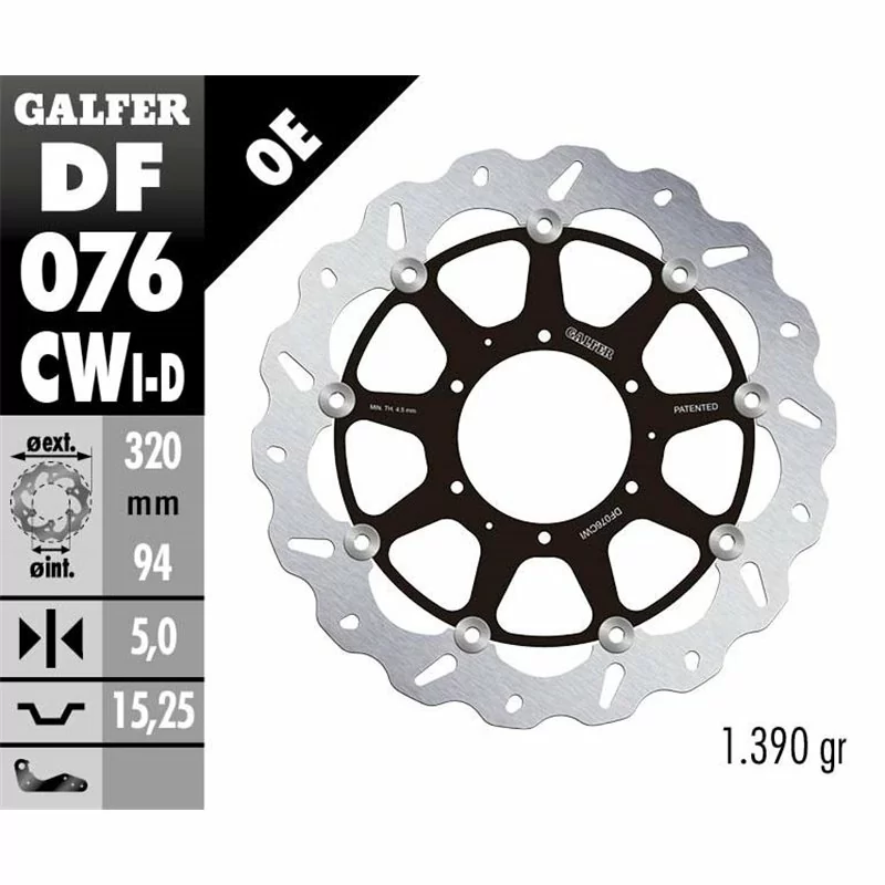 Galfer DF076CWI Bremsscheibe Wave Schwimmend