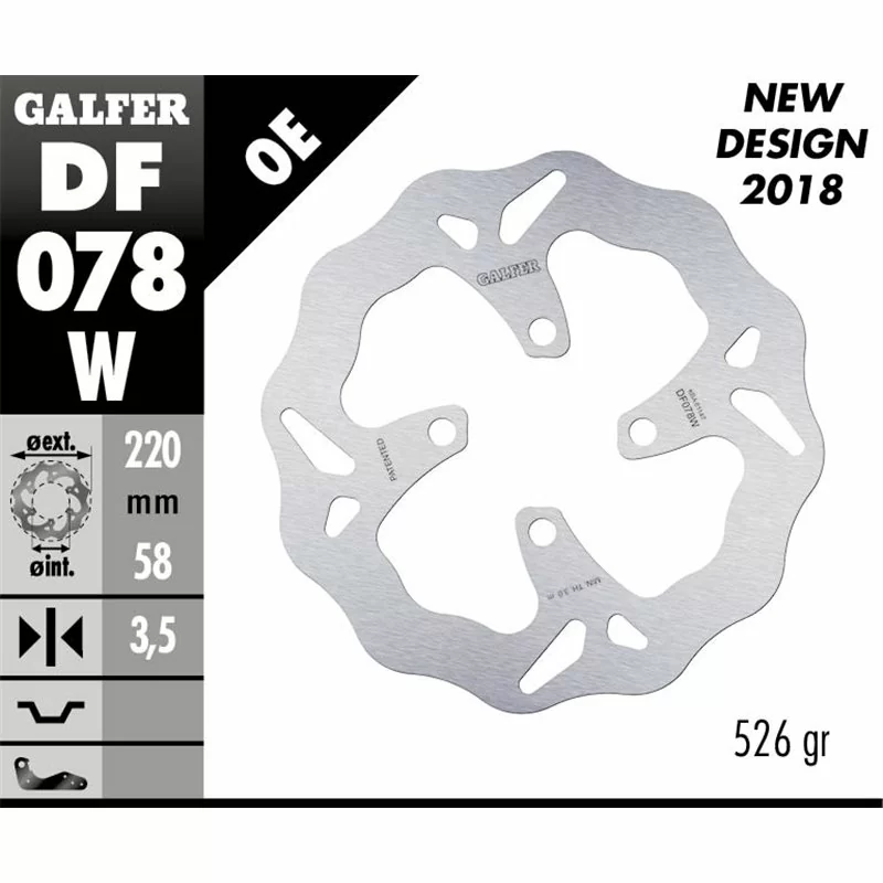 Galfer DF078W Disco Freno Wave Fisso