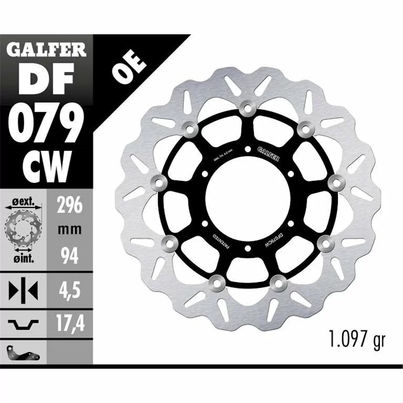 Galfer DF079CW Disco de Freno Wave Flotante