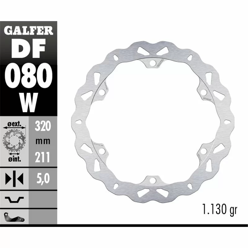 Galfer DF080W Disque De Frein Wave Fixe