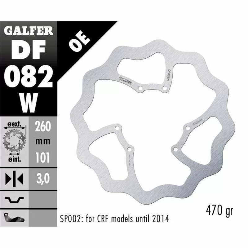 Galfer DF082W Bremsscheibe Wave Fixiert