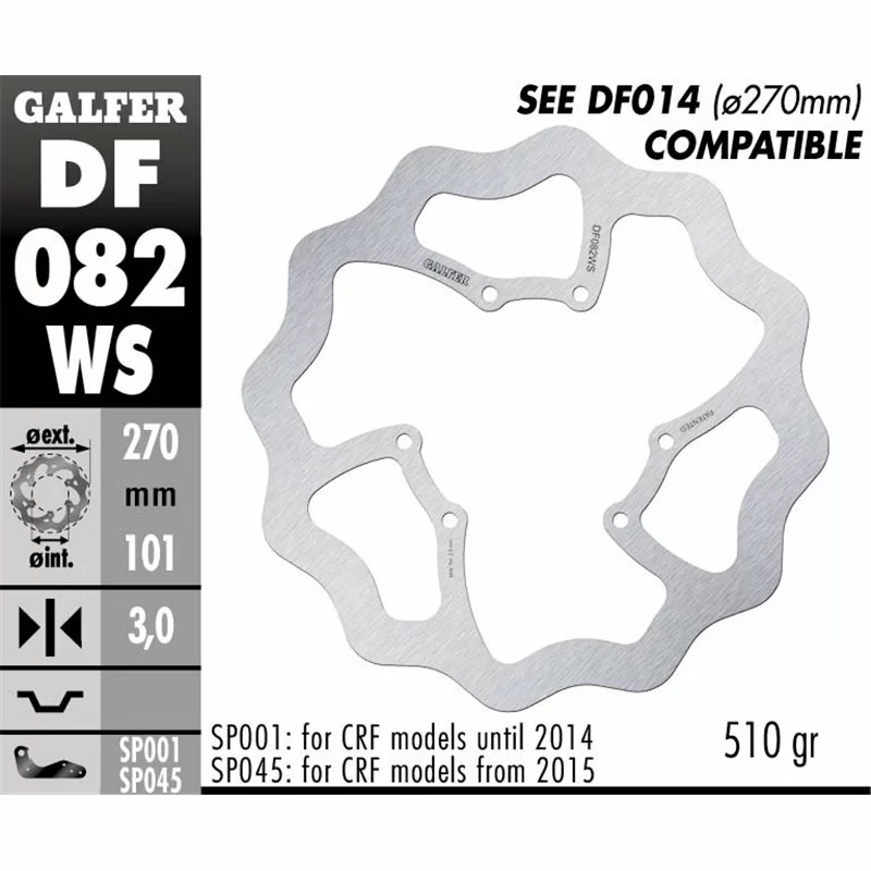 Galfer DF082WS Bremsscheibe Wave Fixiert