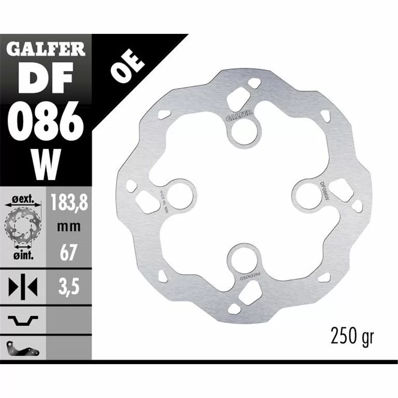 Galfer DF086W Brake Disco Wave Fixed