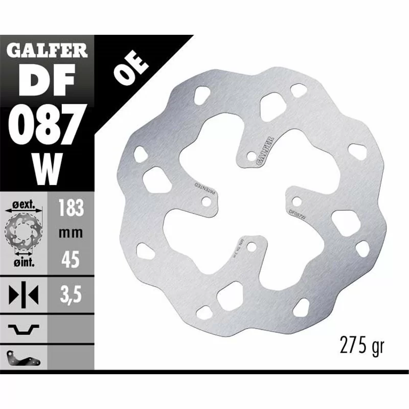 Galfer DF087W Bremsscheibe Wave Fixiert