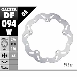 Galfer DF094W Disque De Frein Wave Fixe