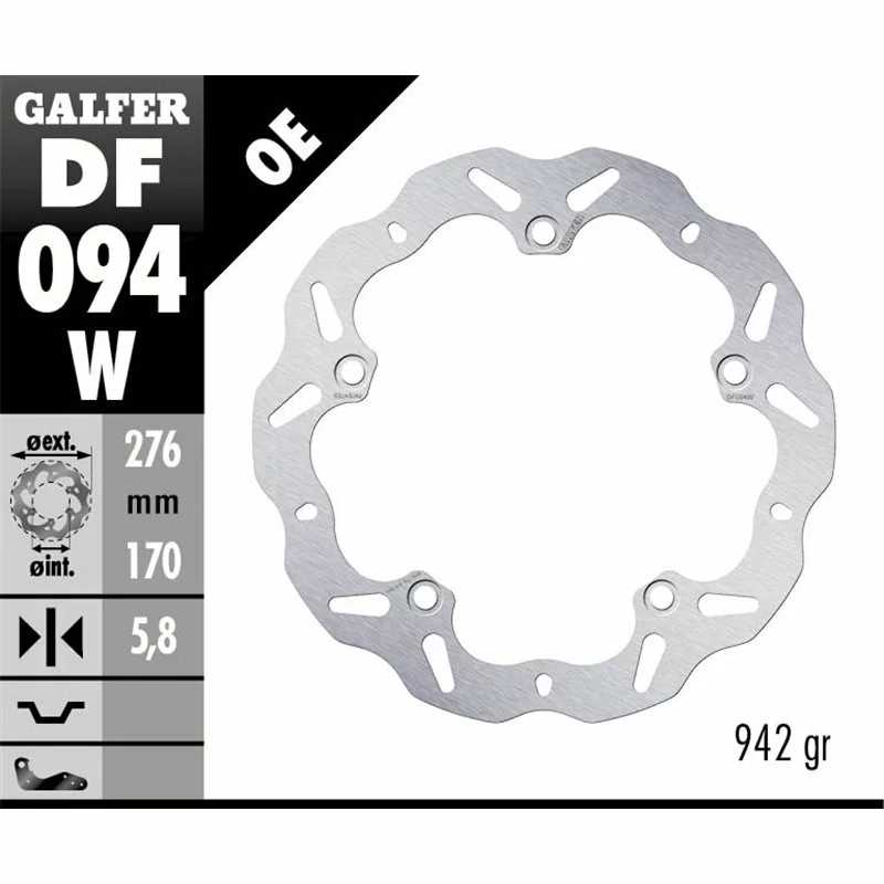 Galfer DF094W Brake Disco Wave Fixed