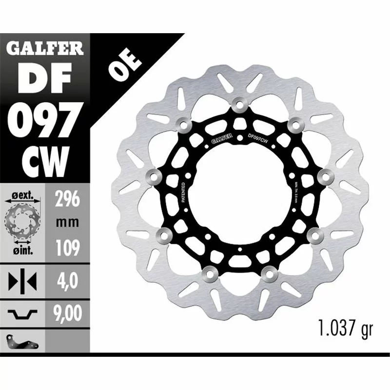 Galfer DF097CW Brake Disc Wave Floating