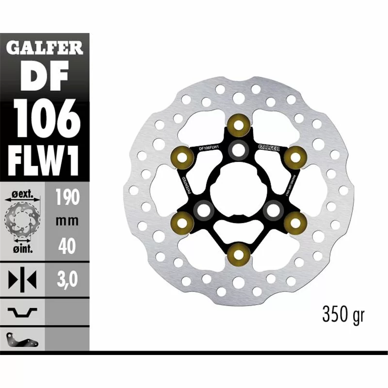 Galfer DF106FLW1 Brake Disc Wave Floating