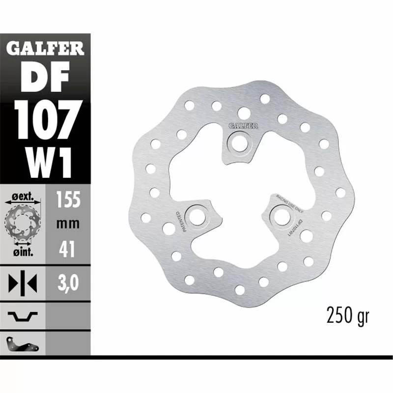 Galfer DF107W1 Disco Freno Wave Fisso